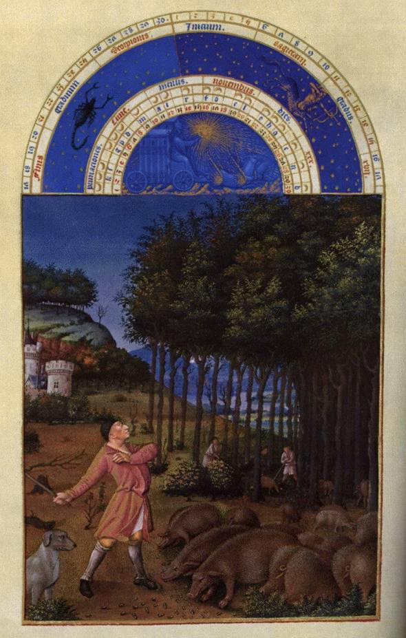 Les trs riches heures du Duc de Berry: Novembre (November) dg